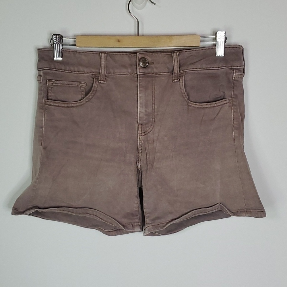 AMERICAN Eagle size 10 super stretch mid rise jean shorts
